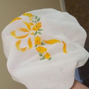 Shower cap handmade and painted.